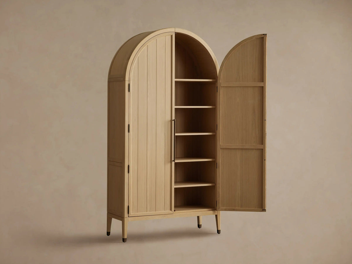 Hattie Accent Cabinet in Oak 36"W 46"W - Lamp Modern