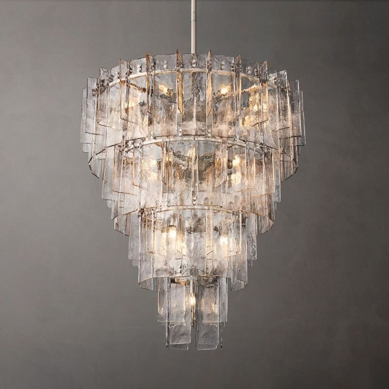 Latracy Multi - layer Round Chandelier 47" - lampmodern
