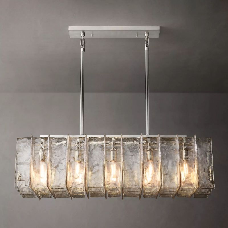 Latracy Rectangular Chandelier 49" - lampmodern