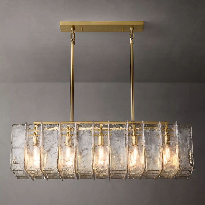Latracy Rectangular Chandelier 49" - lampmodern