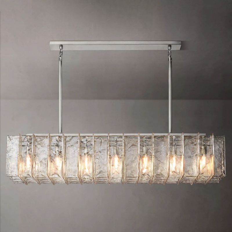 Latracy Rectangular Chandelier 67" - lampmodern
