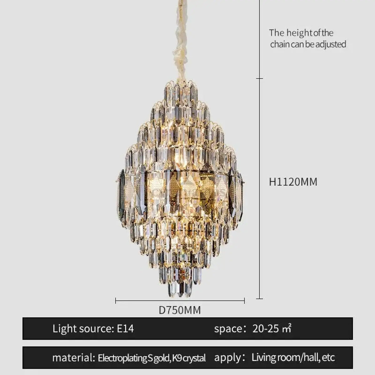 Lazzo Crystal Chandelier - lampmodern