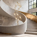 LED Staircase Chandelier Luxury Acrylic Ceiling Light - lampmodern