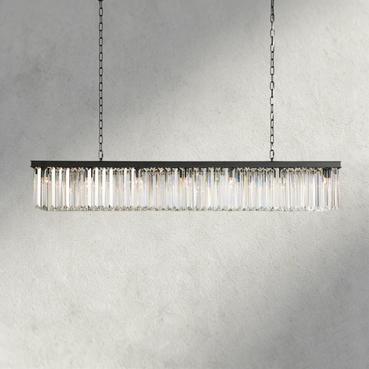 Leyland Rectangular Chandelier 60", 71.5" - lampmodern