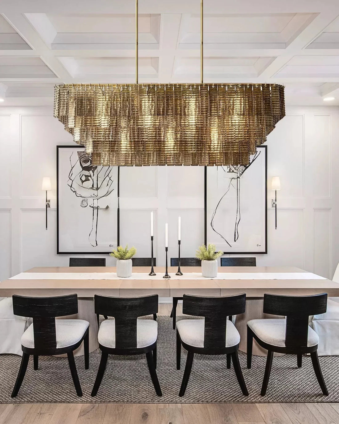Lirene Smoke Glass Linear Chandelier - lampmodern