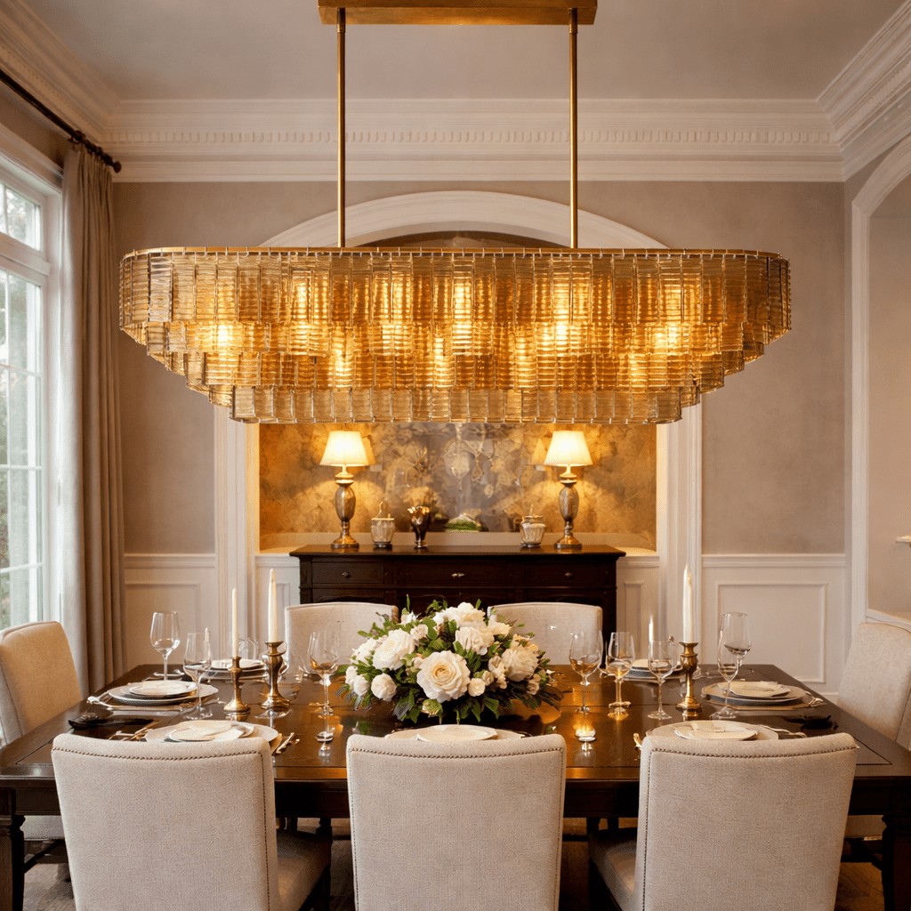 Lirene Smoke Glass Linear Chandelier - lampmodern