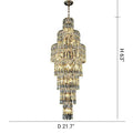 Long Crystal Staircase Chandelier Large Foyer Living Room Entryway Ceiling Light Fixture - lampmodern