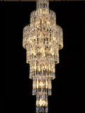 Long Crystal Staircase Chandelier Large Foyer Living Room Entryway Ceiling Light Fixture - lampmodern