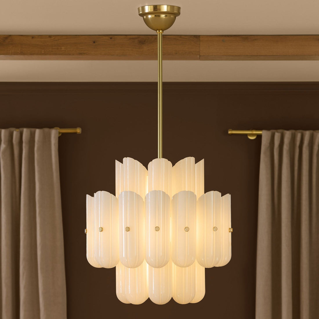 Lorna LED Double Tier Chandelier 25" 35" 46" - lampmodern