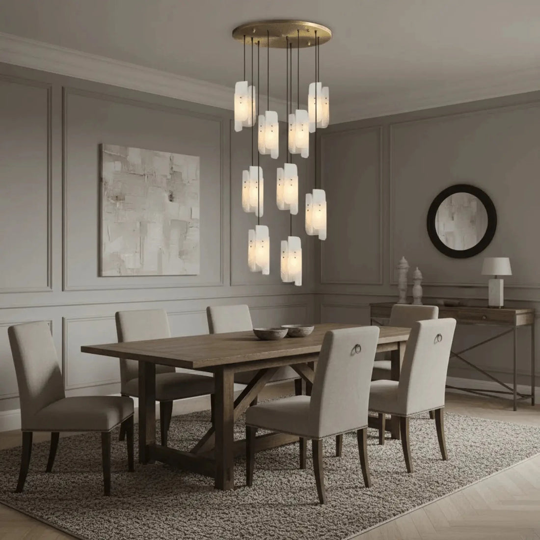 Lunara Marble Chandelier - lampmodern