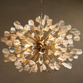Lunaria Ceramic Leaves Chandelier 42''D - lampmodern