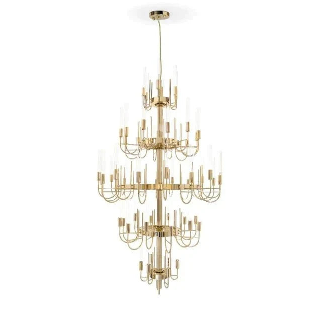 Luxury 5 - Tier Crystal Rods Luxury Gala Chandelier - lampmodern