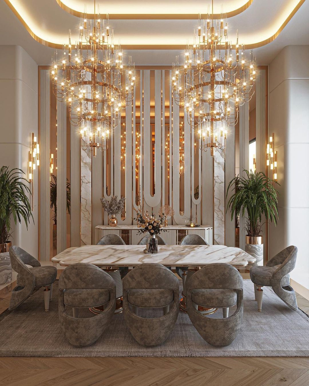 Luxury 5 - Tier Crystal Rods Luxury Gala Chandelier - lampmodern