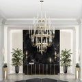 Luxury 5 - Tier Crystal Rods Luxury Gala Chandelier - lampmodern
