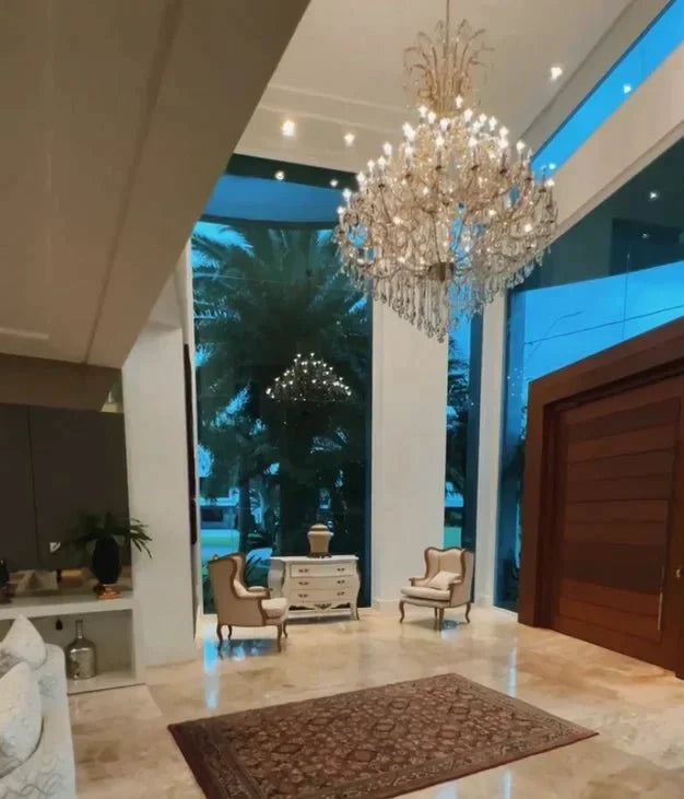 Luxury Classic Multi - layers Candle Crystal Dimmable Tiered Chandelier in Gold/Silver Finish - lampmodern