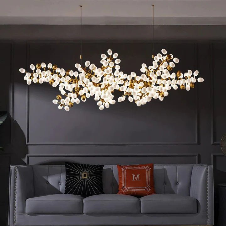 Luxury Escamoles Horizontal Grape Chandelier - lampmodern