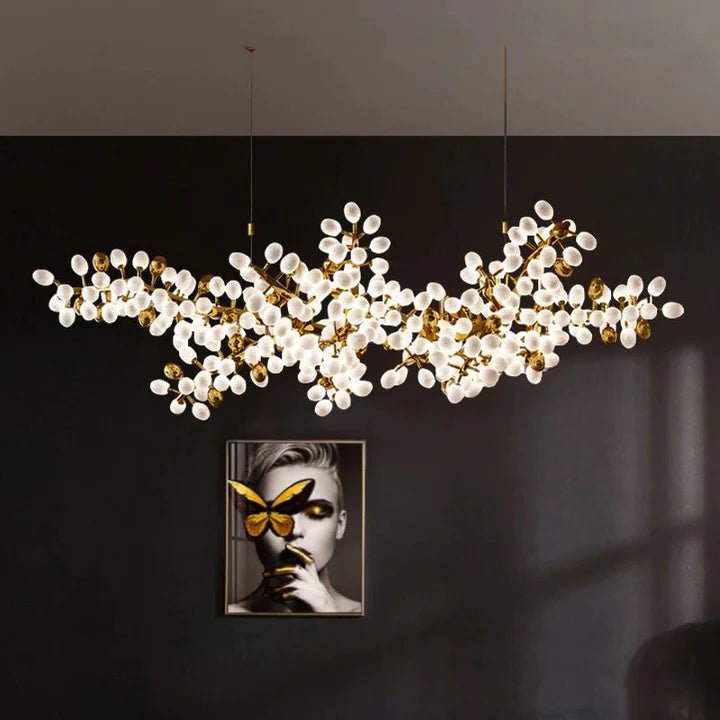 Luxury Escamoles Horizontal Grape Chandelier - lampmodern