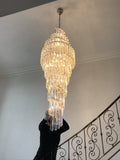 Luxury Spiral Crystal Chandelier for High - ceiling/Foyer/Staircase - D21.6
