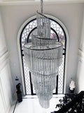 Luxury Spiral Crystal Chandelier for High - ceiling/Foyer/Staircase - D21.6