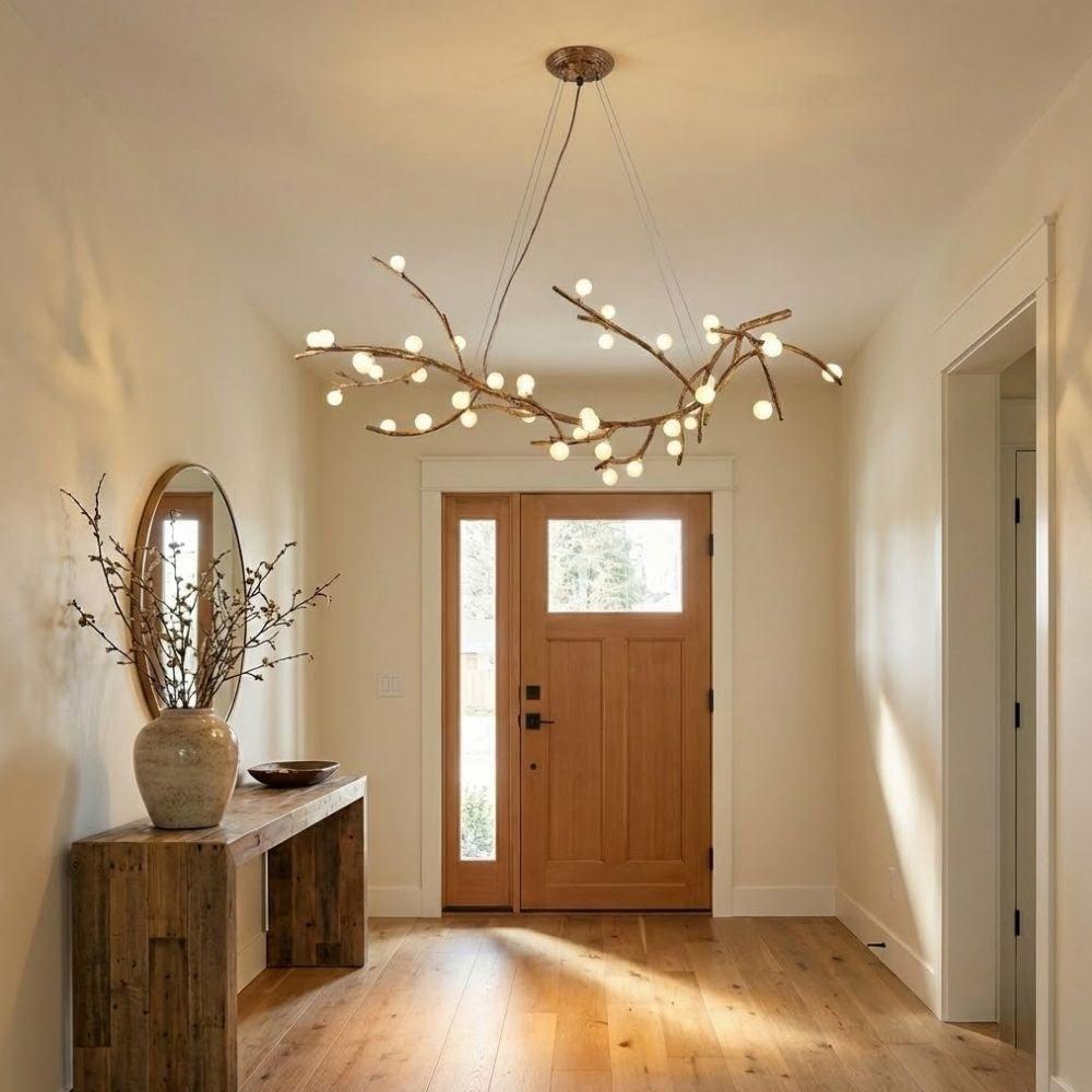 Madelyn Rustic Branch Chandelier Frosted/Clear Ball - Frosted BallWarm White 3000K28lampmodern