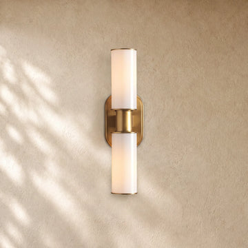 Harlins Modern Milk Glass 2-Light Wall Sconce