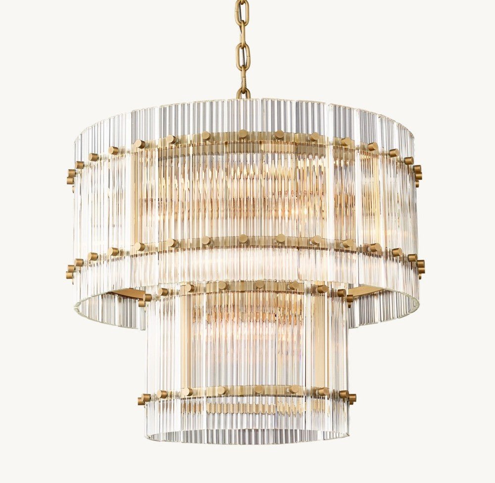 Marquis Two - Tier Round Chandelier 22" - lampmodern