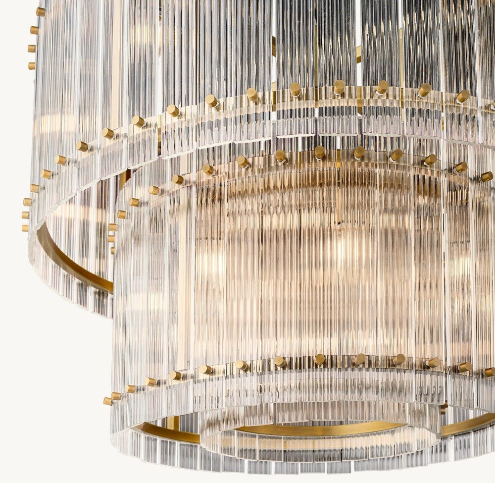 Marquis Two - Tier Round Chandelier 37" - lampmodern