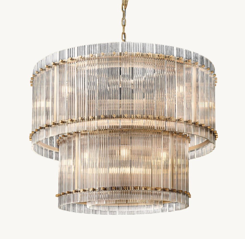 Marquis Two - Tier Round Chandelier 37" - lampmodern