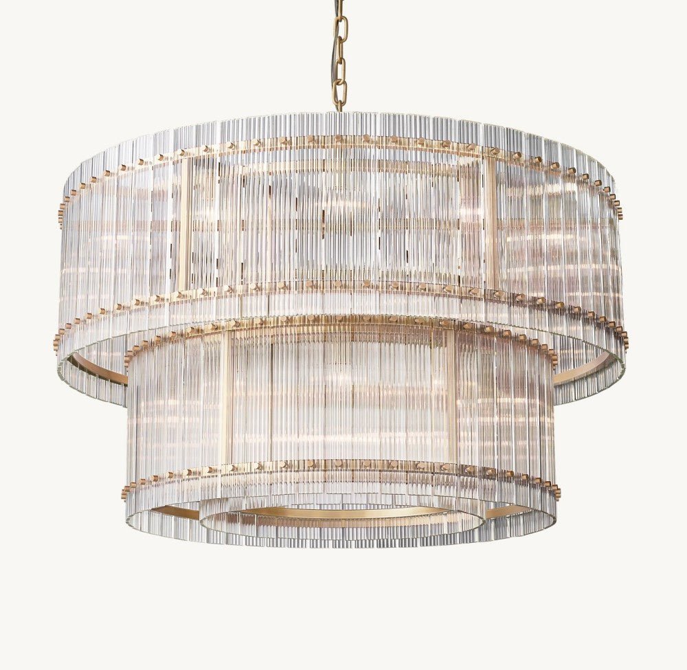 Marquis Two - Tier Round Chandelier 48" - lampmodern