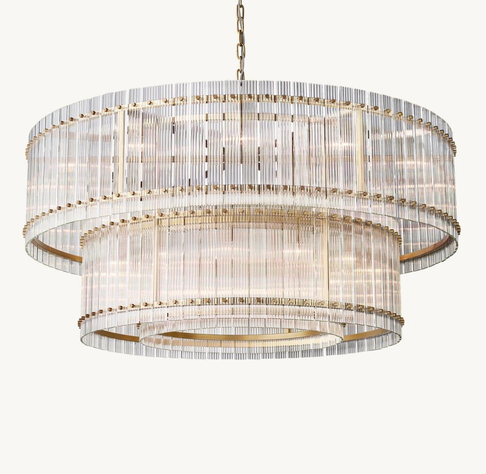 Marquis Two - Tier Round Chandelier 60" - lampmodern