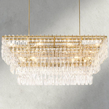 Merlyna Tiered Rectangular Chandelier 60", 72" - lampmodern