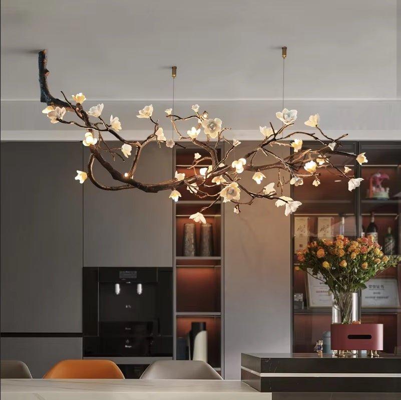 Minas Rustic Tree Branch Chandelier - Black47.24” ( 120 cm )Warm White 3000Klampmodern
