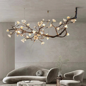 Minas Rustic Tree Branch Chandelier - Black47.24” ( 120 cm )Warm White 3000Klampmodern