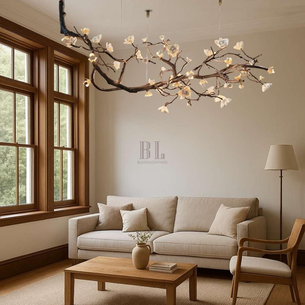 Minas Rustic Tree Branch Chandelier - Black47.24” ( 120 cm )Warm White 3000Klampmodern