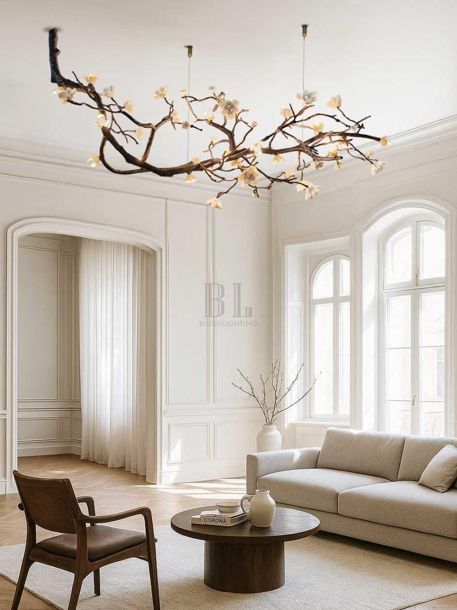 Minas Rustic Tree Branch Chandelier - Black47.24” ( 120 cm )Warm White 3000Klampmodern