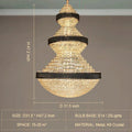 Modern Black Iron Crystal Chandelier For Foyer Staircase Luxurious Design Ceiling Light Fixture - lampmodern