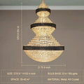 Modern Black Iron Crystal Chandelier For Foyer Staircase Luxurious Design Ceiling Light Fixture - lampmodern