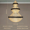 Modern Black Iron Crystal Chandelier For Foyer Staircase Luxurious Design Ceiling Light Fixture - lampmodern
