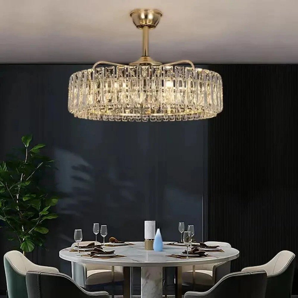 Modern Fan Light Crystal Chandelier - lampmodern