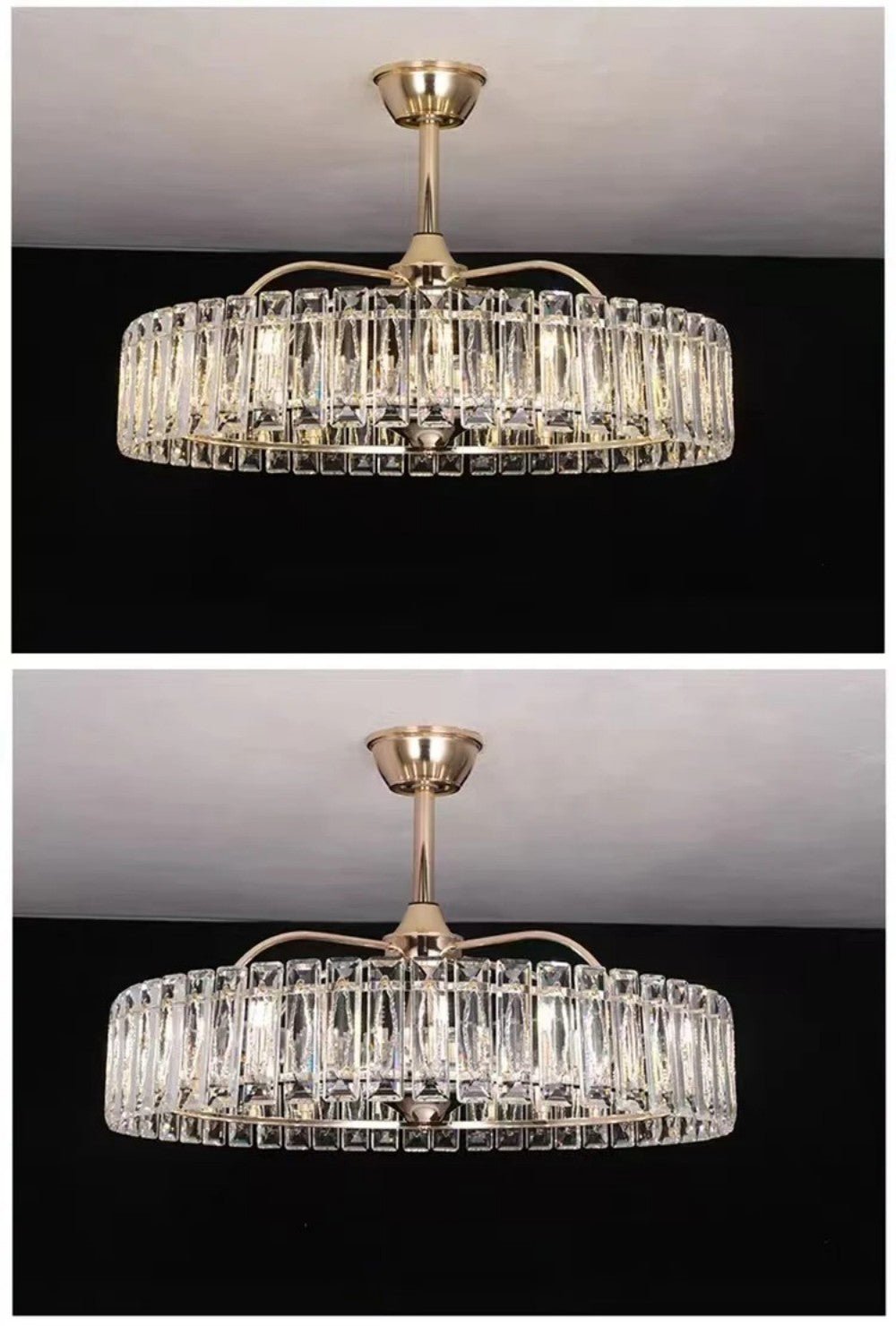 Modern Fan Light Crystal Chandelier - lampmodern