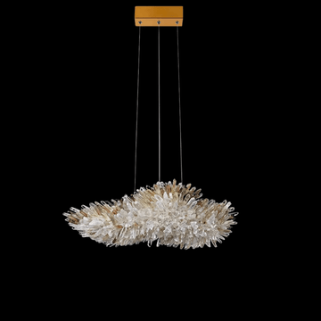 Modern Natural Crystal Wing Chandelier - L25.6"*H10.2"(L65cm*W26cm)AmberWarm Lightlampmodern