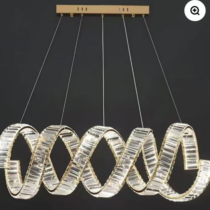 Modern Ring Crystal Chandelier for Dining Room - BrassCustomized 59''lampmodern