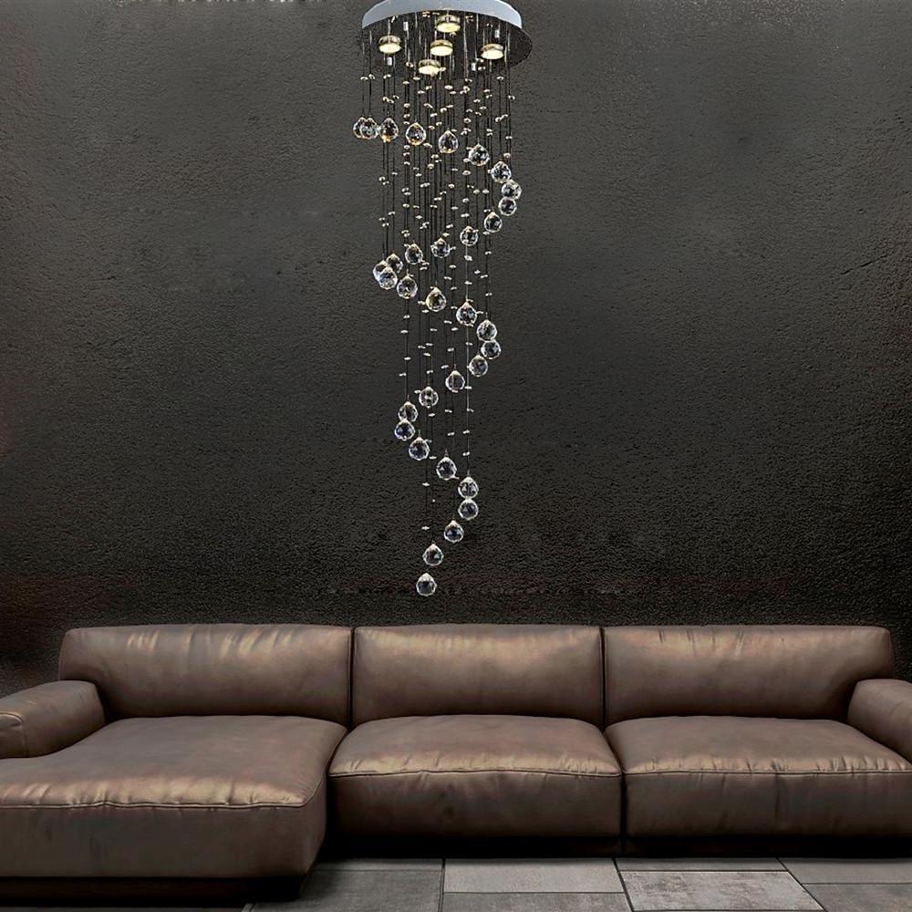 Modern Spherical Crystal Contemporary Chandelier - lampmodern