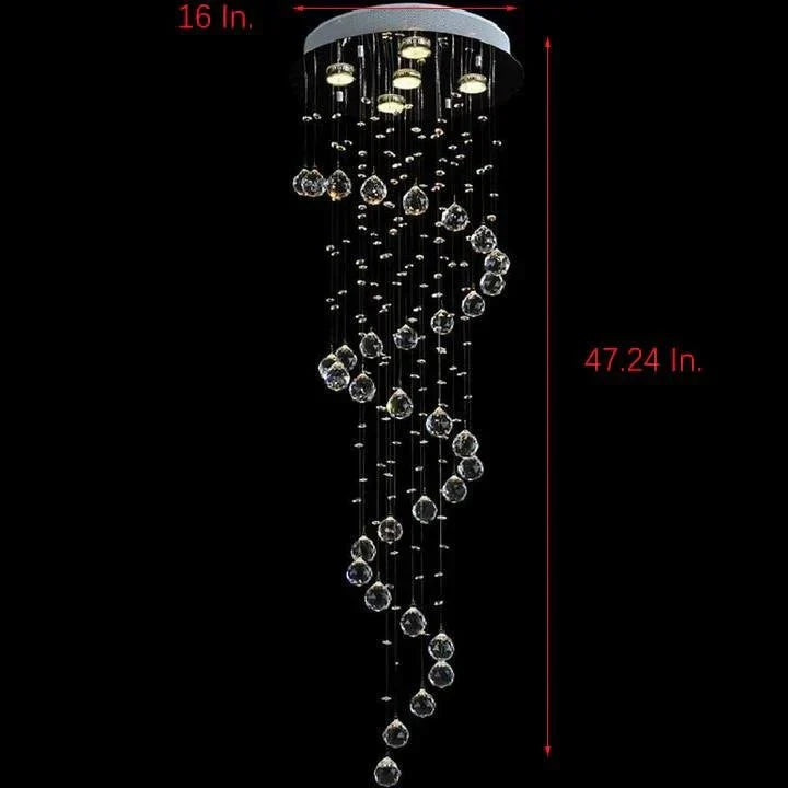 Modern Spherical Crystal Contemporary Chandelier - lampmodern
