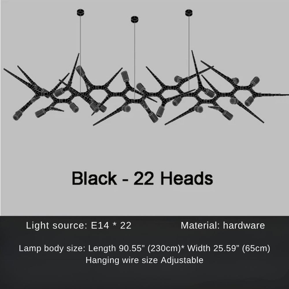 Modern Trendy Dining Room Lighting - 177” (L450cm)Warm light 3000Klampmodern