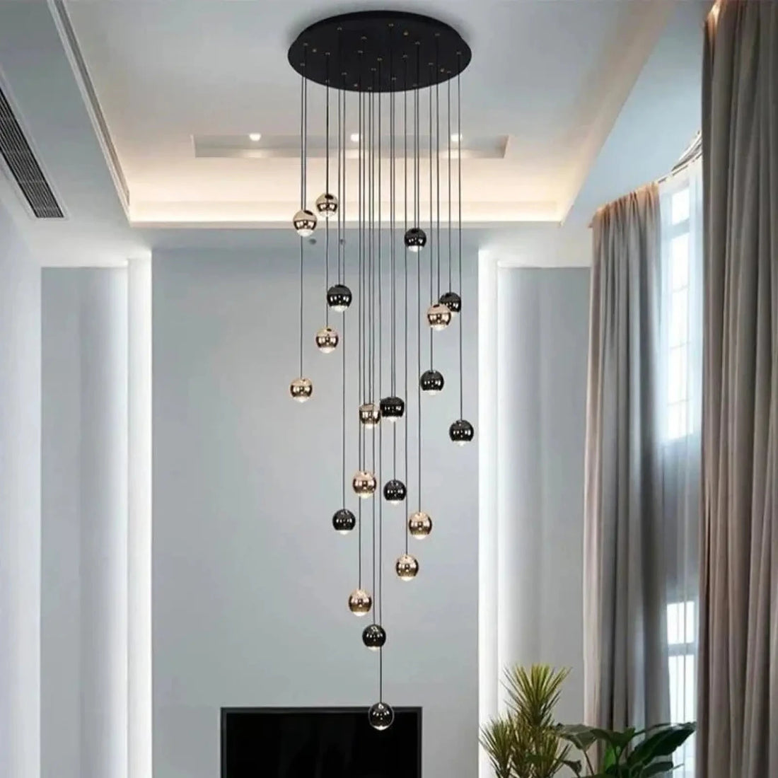 Multi Pendant Modern Foyer Chandelier - lampmodern