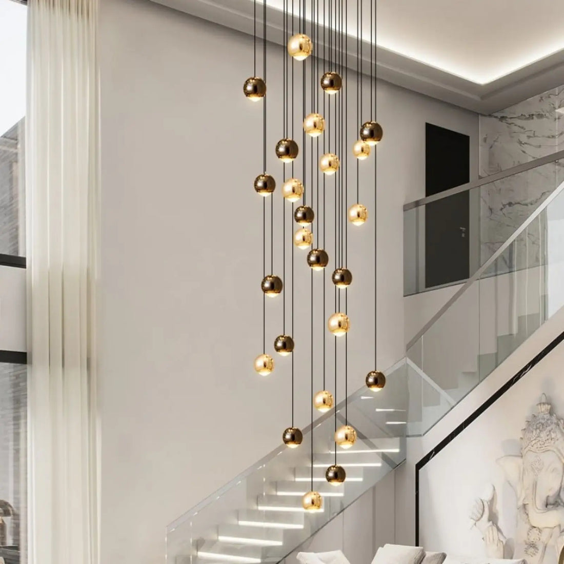 Multi Pendant Modern Foyer Chandelier - lampmodern