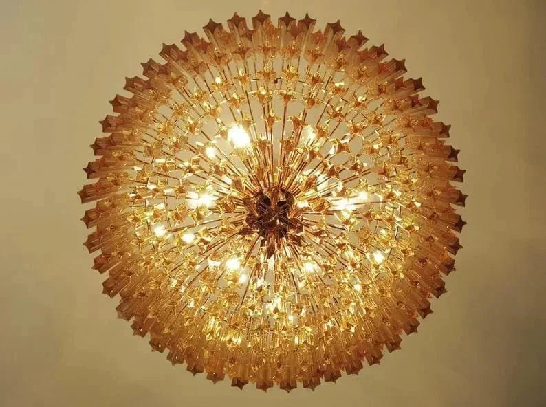 Murana Glass Chandelier – Amber - lampmodern