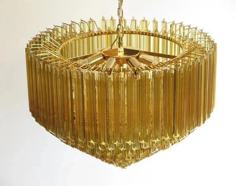 Murana Glass Chandelier – Amber - lampmodern