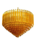 Murana Glass Chandelier – Amber - lampmodern